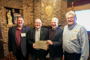 The Iron Ore Alliance presenting an Award to Bob Bratulich